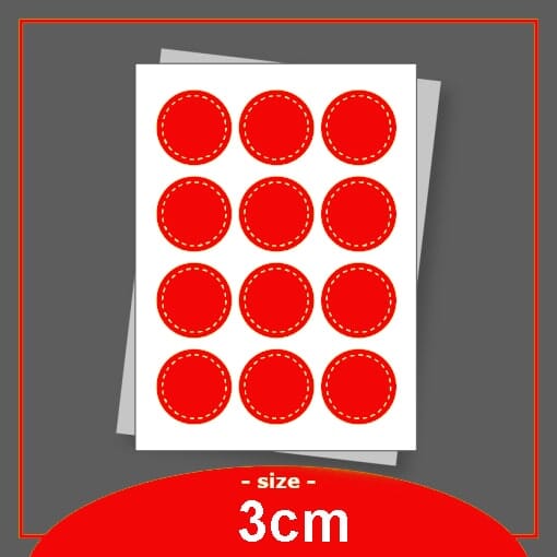 how big is 3 cm round